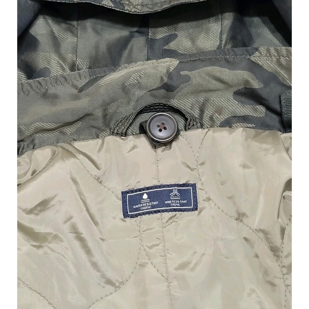 Abercrombie & Fitch Olive Camo Parka Jacket Coat Women XS Water Resistant - Picture 9 of 12
